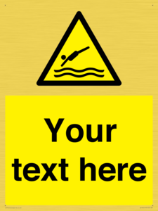 Custom Warning diving area